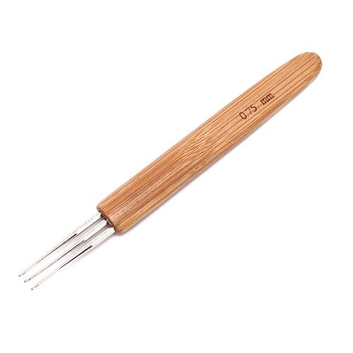 Dreadlock ? Crochet Aiguille À Poignée En Bambou, 0.75mm, Outils Pour Faire Des Extensions De Cheveux, Outil De Tissage, 1 Pièce/3 Pièces