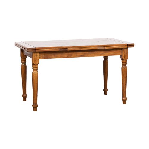 Table Extensible En Tilleul Massif Finition Noyer Campagnard Fabriqué En Italie