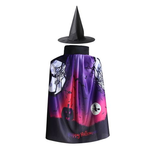 Cape De Vampire Avec Chapeau Pour Fête D'halloween, Costume Unisexe Pour Hommes, Femmes Et Enfants, Accessoires De Cosplay