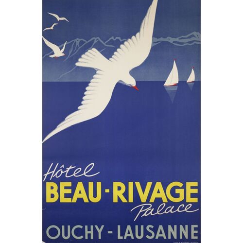 Affiche Hotel Beau Rivage Lausanne Ouchy