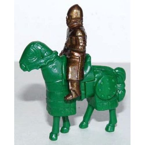 Figurine Métal "Kinder" (1996) - Chevalier Sur Cheval Vert ( K97n71 / K97-71 )
