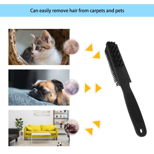 Brosse à main en caoutchouc pour animaux de compagnie, brosse de nettoyage à usage général, poils de caoutchouc sans rayures, idéale pour les poils d'animaux