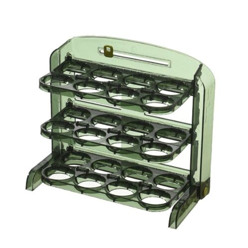 Porte-¿ufs pour réfrigérateur, boîte de rangement d'¿ufs, réfrigérateur plateau d'¿ufs, conteneur en plastique, Carton d'¿ufs, organisateur d'¿ufs réutilisable à 3 couches