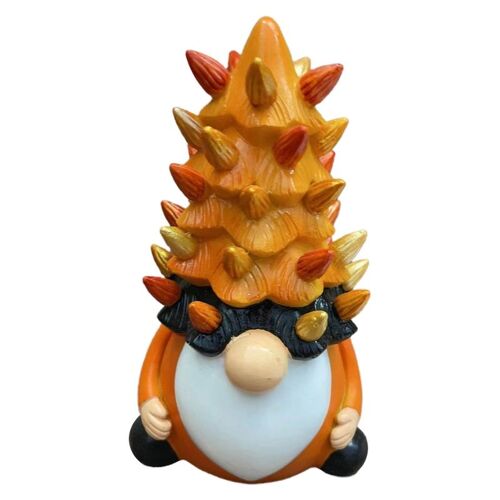 Statue de Gnome d'automne en résine, Figurines d'elfe nains pour Halloween, Sculpture de Thanksgiving