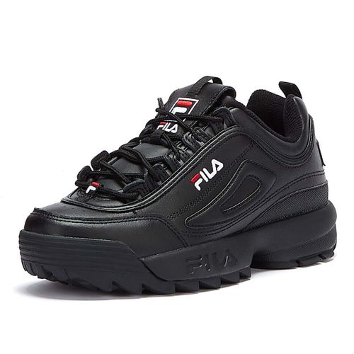 Fila Disruptor Ii Premium Black / White / Fila Red Trainers - 37 1/2