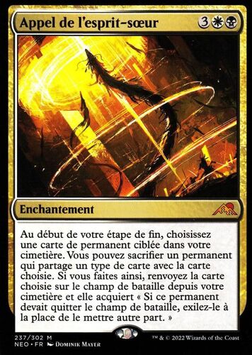 Appel De L'esprit- Soeur - Magic - Kamigawa La Dynastie Néon - M - 237/302