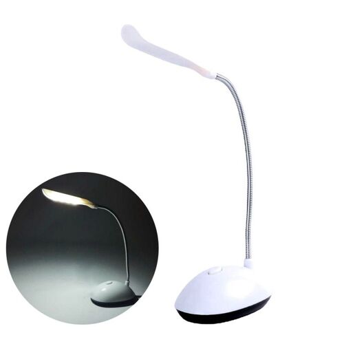 Petite Lampe De Bureau Led Pour Chambre À Coucher, Alimentée Par Piles Aaa, Idéale Pour L'étude, La Lecture, Le Chevet Ou Le Bureau