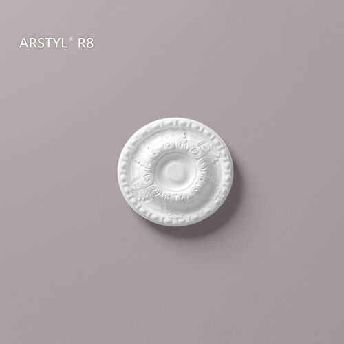 Rosace NMC R8 ARSTYL Noel Marquet Élement décorative design intemporel classique blanc diamètre 49,5 cm