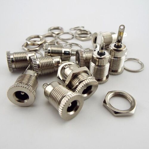 Connecteur de prise Jack alimentation cc 5.5x2.1mm femelle, montage sur panneau, port de chargement fileté en métal DC-099 5.5x2.1mm, DC099
