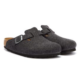 Birkenstock Boston Pantoufles Grises Unisexes