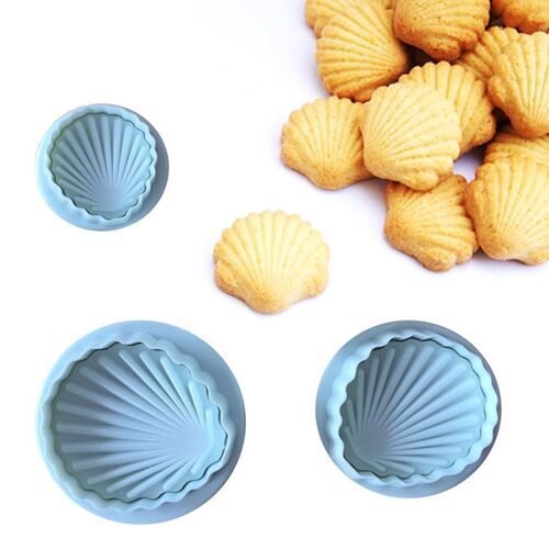 Moules À Gâteaux En Plastique En Forme De Coquille, Emporte-Pièce À Piston Pour Strass, Moule À Chocolat, Outils De Décoration De Pâtisserie, 3 Pièces