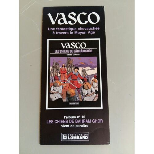 Chaillet - Dépliant Vasco, Les Chiens De Bahram Ghör - Le Lombard - 1991