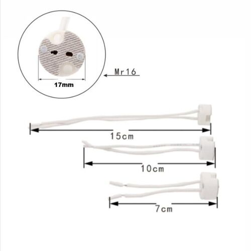 Support D'ampoules Led Halogènes Mr16 Mr11 Gu5.3 G4, Douille De Base, Adaptateur Céramique, Connecteur De Fil