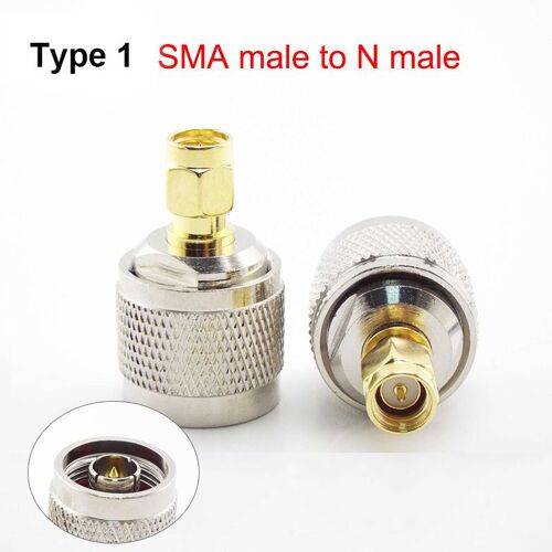 Connecteur SMA mâle femelle à N mâle femelle, 2 pièces, type adaptateur, prise sma mâle femelle, Test convertisseur, câble Coaxial en laiton