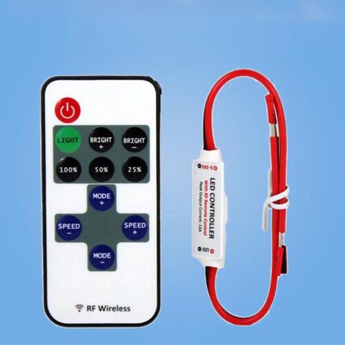 Variateur De Lumière Led Monochrome, 11 Touches, Dc 5.5x2.1mm, 5v 12v 24v, Mini Contrôleur De Bande De Lumière Pour Ruban De Lampe Led 5050 3528 3014 2835