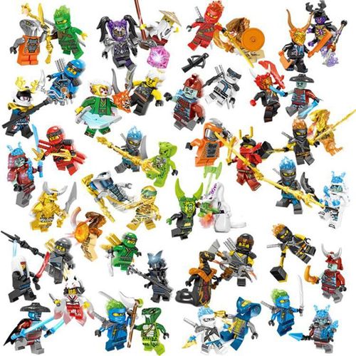 48 pièces Ninja Empereur Ice Lloyd Kai Cole Jay Nya vs Pythor Snake Skalidor Set Leader Blizzard Samurai Block Mini figurines Kid Toys