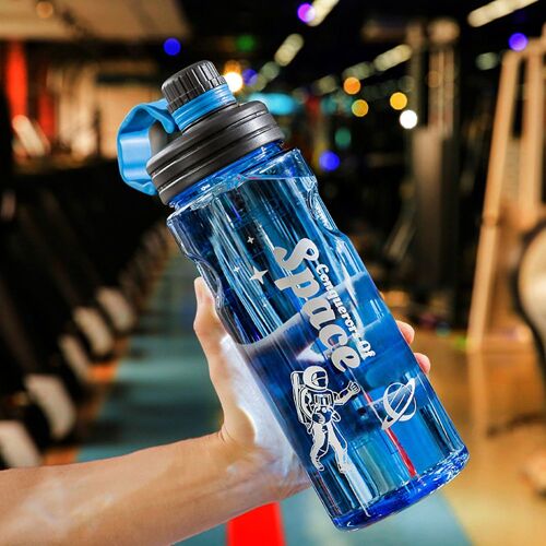 Bouteille D'eau De Sport De Grande Capacité Avec Poignée, Tasse À Eau De Motivation, Bouilloire Portable, Voyage En Plein Air, Camping, Fitness, 1,1 L, 1,5 L, 2l