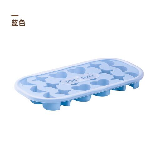Moule À Glaçons En Silicone En Forme De Coeur, De Lune Et D'étoile, Boîte À Glace Domestique En Plastique Avec Couvercle, Gadgets De Cuisine Et De Bar, 18 Cavités
