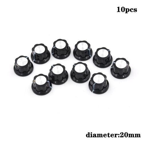 Bouton demi-arbre en plastique multi-tailles, potentiomètre, bouton de commutation de volume d'impression à distance, infraction, 1 pièce, 5 pièces, 10 pièces