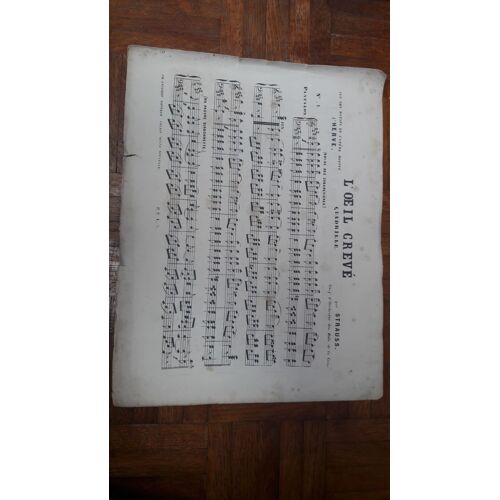 L'oeil Crevé Quadrille Par Strauss Sur Des Motifs De L'opéra Bouffe D'hervé