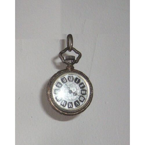 Montre A Gousset De Poche Cupillard Rieme Rubis Pierre Precieuse Mecanisme Ancien Petite Horloge Style Retro Antiquite  En Argent Massif Automatique