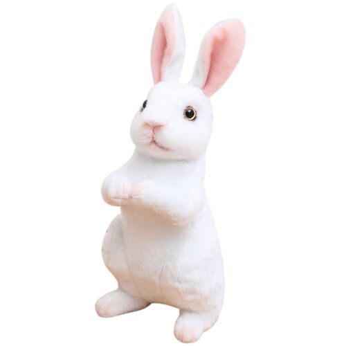 Lapin En Peluche En Coton Pp, Jouet Animal En Peluche Doux, Réaliste, Accessoires Photo, Décorations De Chambre À Domicile, Cadeau D'anniversaire Pour Enfants