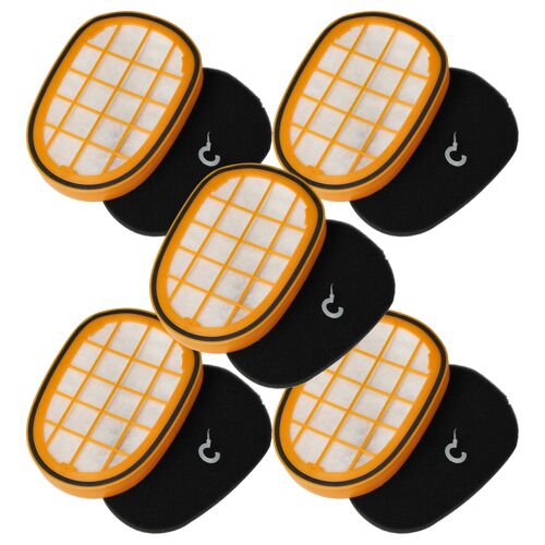 vhbw 5x filtre protection moteur, 5x filtre pré-moteur remplacement pour Philips CP0663, CP0663/01, CP1100/01 pour aspirateurs (avec pré-filtre)