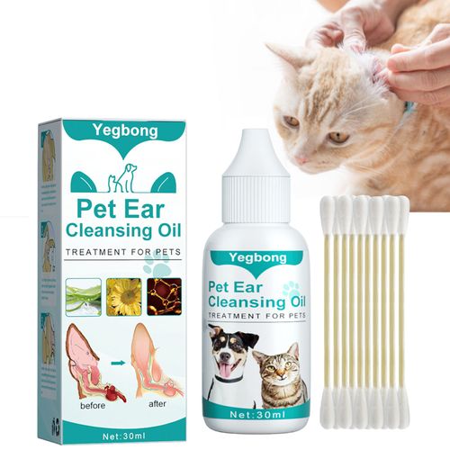 Huile Nettoyante Pour Oreilles D'animaux, Douce, Pour Chiens Et Chats, Nettoyage Du Cérumen, Élimination Du Cérumen