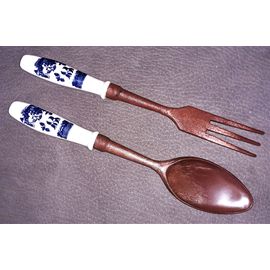 Couverts À Salade Manches En Céramique 28 Cm