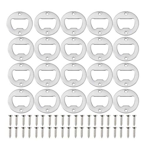 Kit d'ouvre-bouteille rond, 20 ensembles d'ouvre-bouteille rond pour bricolage porte-clés clé à bière bocal ouvre-bouteille tire-bouchon