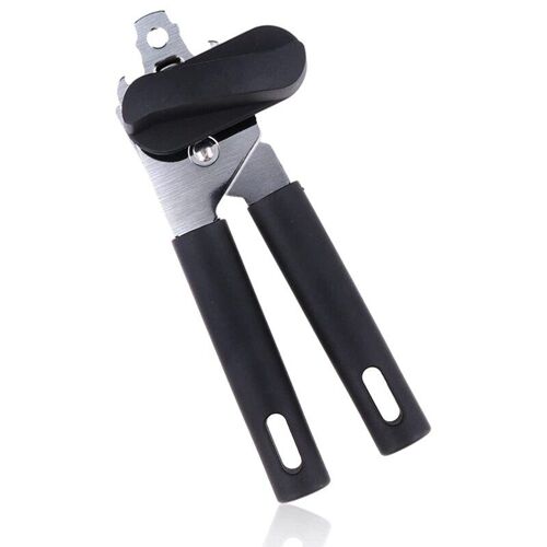 Ouvre-Boîte 3-En-1 Ouvre-Boîte En Acier Inoxydable Ouvre-Boîtes Avec Lame Tranchante Et Tournez Le Bouton Antidérapant Poignée Ouvre-Boîtes