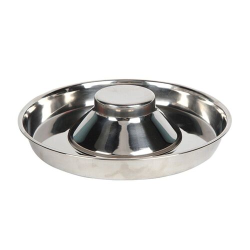 Grand bol en acier inoxydable pour chiens, grande capacité, en métal, pour aliments et eau, à alimentation lente, lavable au lave-vaisselle