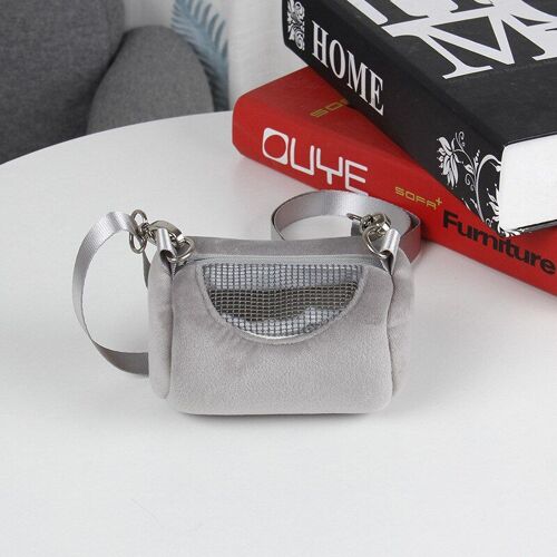 Cage Pour Animaux Domestiques, Accessoires À Corps Croisé, Conception Cylindrique, Sac De Transport Hamster En Maille Visible, Doux Et Pratique
