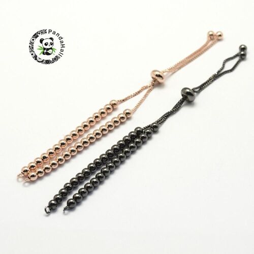 Fabrication De Bracelets En Laiton À 10 Brins, Chaîne D'Extension Coulissante, Sans Cadmium, Sans Nickel Et Sans Plomb, 5 1/8 Pouces (130Mm)X 1Mm, 9109-May14A32775