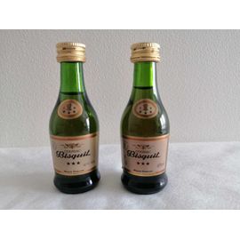 Lot 2 Mignonnettes Cognac Bisquit 3 Etoiles Stars - Digestif Bouteille Pleine