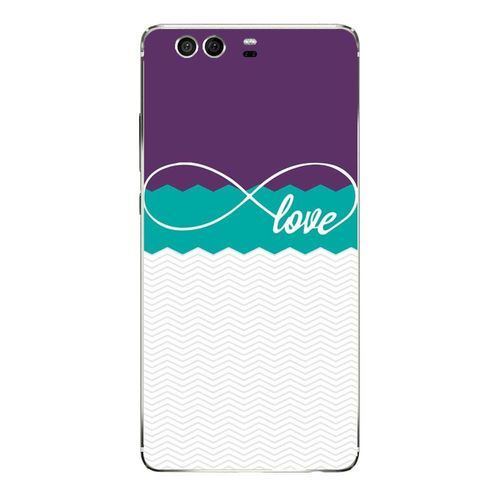 Etui Coque Housse Design Huawei P9en Silicone Gel Protection Arrière - Love Violet