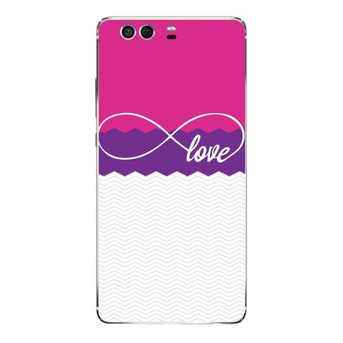 Etui Coque Housse Design Huawei P9en Silicone Gel Protection Arrière - Love Rose