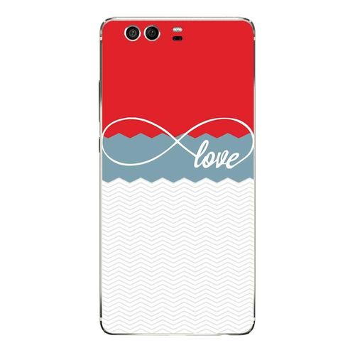 Etui Coque Housse Design Huawei P9en Silicone Gel Protection Arrière - Love Rouge