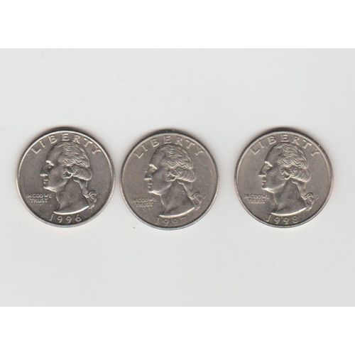 Usa - Etats Unis Quarter Dollar - 3 Pièces De 1996 1997 1998