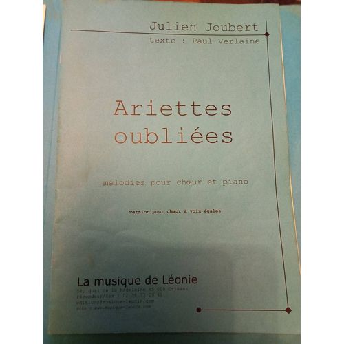 Ariettes Oubliées Julien Joubert