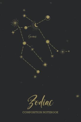 Gemini: Zodiac Composition Notebook | College Ruled | Zodiac Notebook Journal | 6x9 | 120 Pages | Constellation Composition Notebook: Matte Cover | Kawaii Notebook