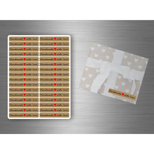 Lot 64 Autocollant Sticker Scrapbooking Diy Handmade With Love Emballage R2