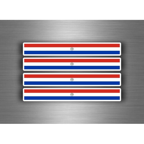 4x Autocollant Sticker Voiture Moto Stripes Drapeau Tuning Paraguay