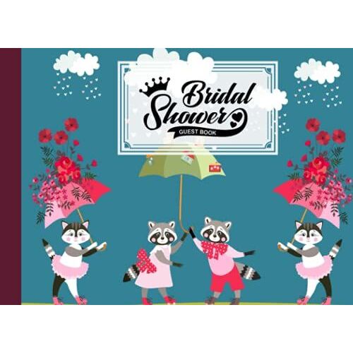 Bridal Shower Guest Book: Premium Cute Cat Cover Bridal Shower Guest Book, Bridal Shower Guest Book And Gift Recorder, 150 Pages, Size 8.25"X6" By Hasan Ahrens