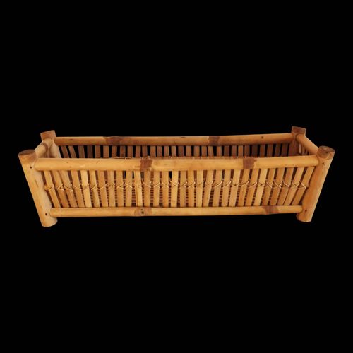 Jardinire Bambou Pot Plantes Bambou Et Rotin Jardinire Daposintrieur Beige