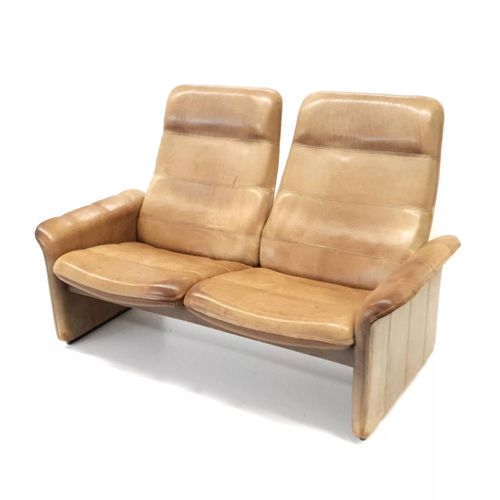 Canap 2 Places Vintage De De Sede Modle Ds 50 Des Annes 1960 Marron