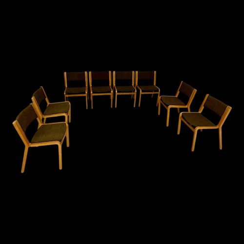 Lot De 8 Chaises Design Thygesen Et Sorensen Magnus Olesen Annes 70 Vert