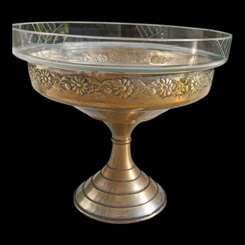 Coupe En Laiton Art Dco Vintage Dore
