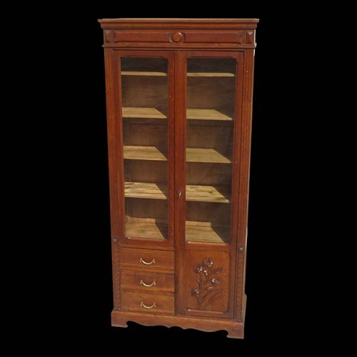 Vitrine Ancienne En Chne Verre Daposorigine Bois