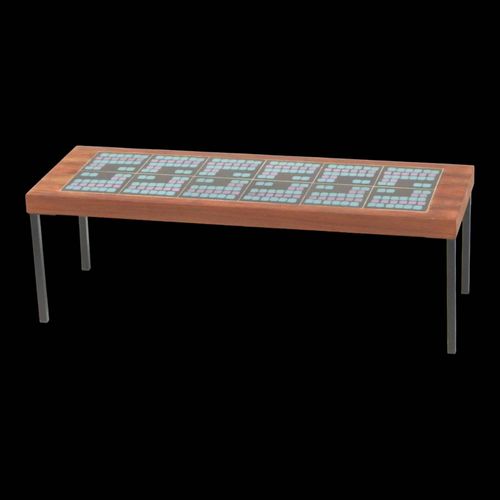 Table Basse Vintage En Cramique Fabrique Dans Les Annes 1970 Multicolore